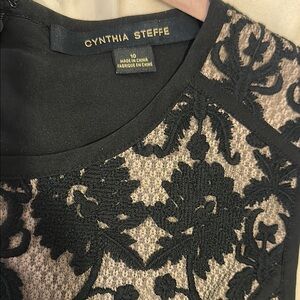 Cynthia Steffe Black Lace Dress
